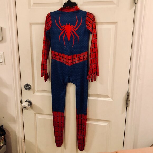 Kids Spiderman Zentai Full Body Costume Jumpsuit NO Mask M/L 8-10yo Cosplay - Picture 6 of 7